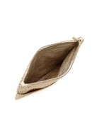 Women's Beige Chain Strap Woven Clutch Bag | Derimod