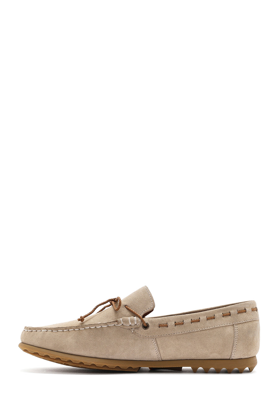 Men's Beige Suede Leather Casual Loafer