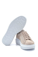 Women's Leather Suede Sneaker | Derimod