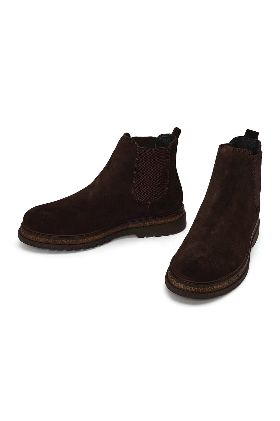 Male Brown Suede Chelsea Boots