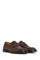 Erkek Kahverengi Deri Klasik Loafer | Derimod