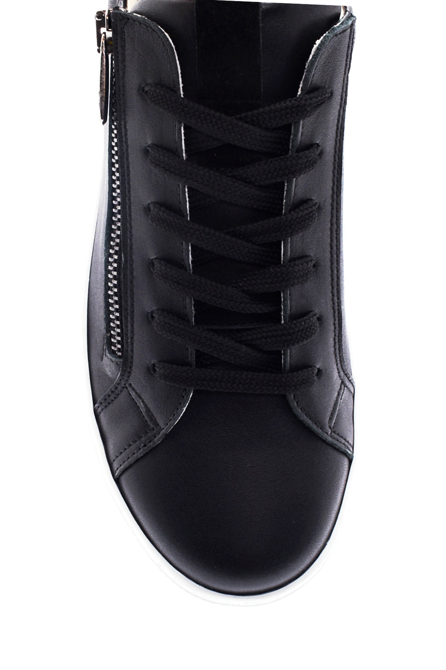 Women's Leather Zipper Detailed Sneaker