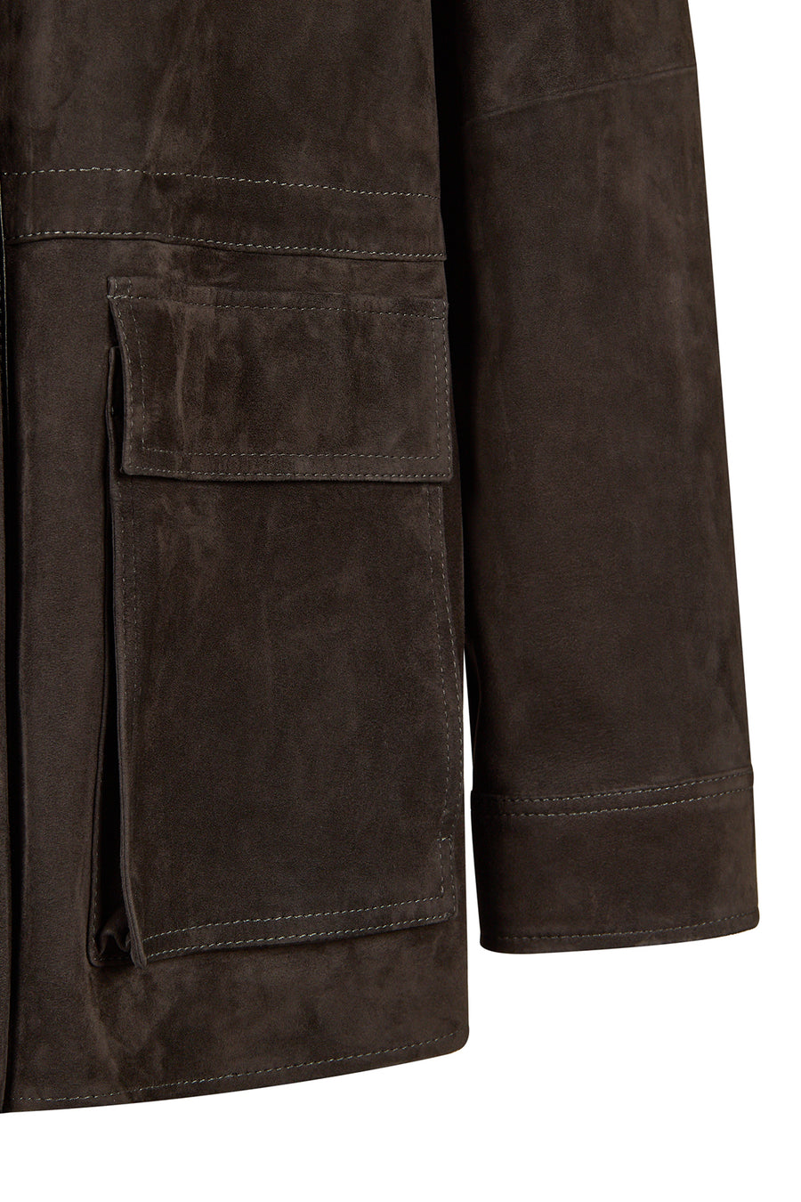 Malibu Woman Brown Suede Leather Jacket