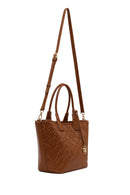Woman Brown Long-Strap Printed Shoulder Bag | Derimod