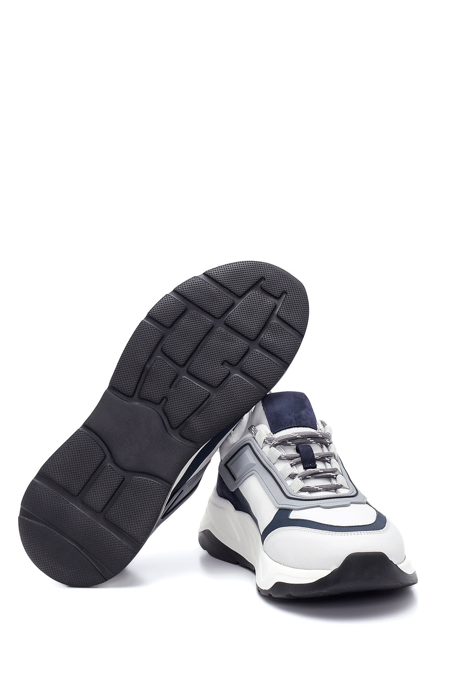 Men's Leather Stripe Detailed Sneaker