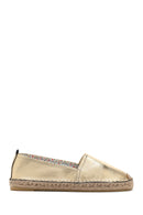 Women's Gold Metallic Mesh Sole Espadrille | Derimod