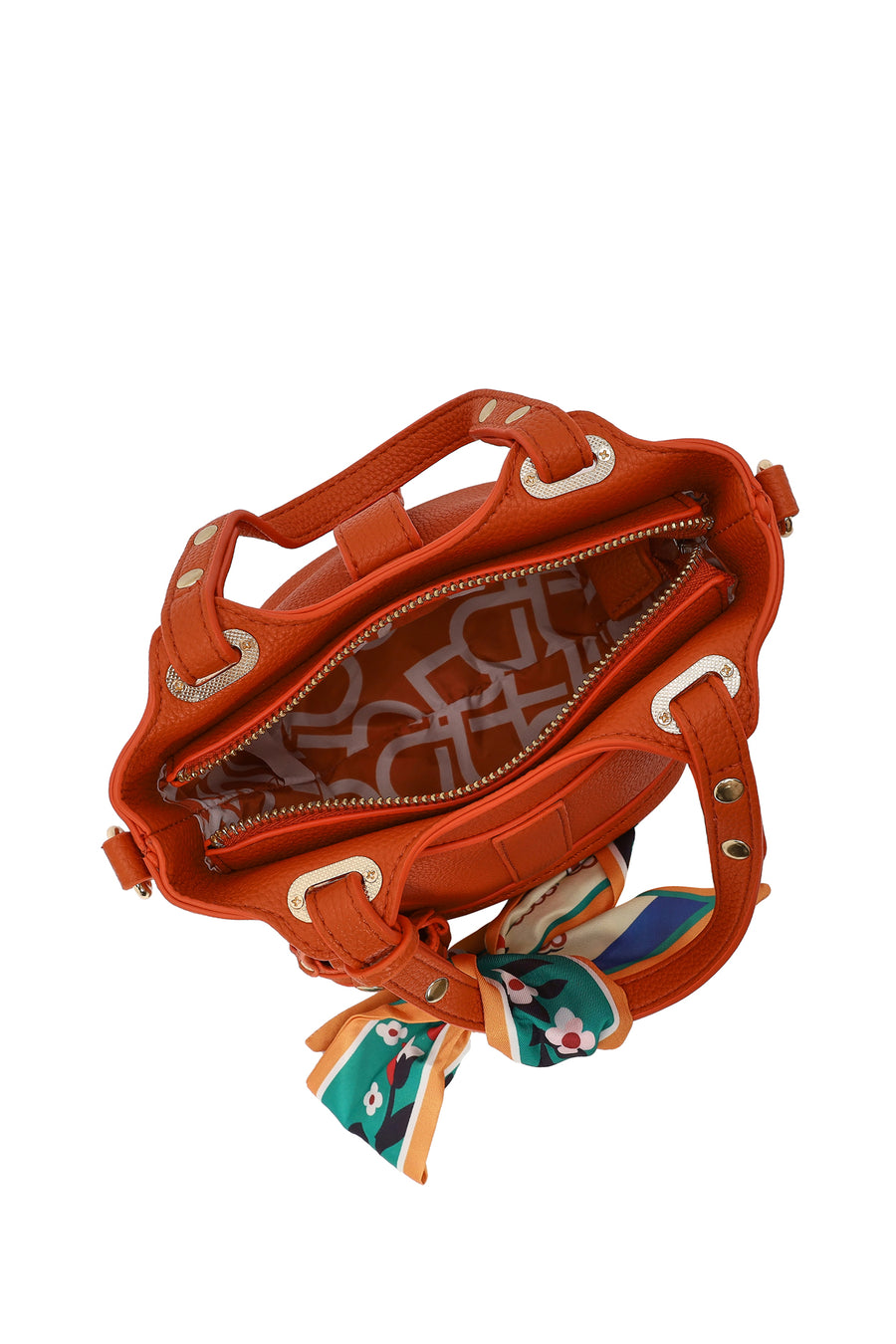 Woman Orange Long-Strap Mini Shoulder Bag