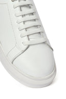 Kadın Beyaz Bağcıklı Kalın Tabanlı Deri Sneaker | Derimod