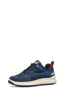Geox Erkek Lacivert U Spherıca 4X4 B Abx C - Suede Bağcıklı Kalın Tabanlı Kumaş Sneaker | Derimod