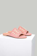 Women's Pearl Detailed Slippers | Derimod