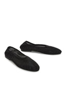 Women's Black Stone Leather Ballerinas | Derimod