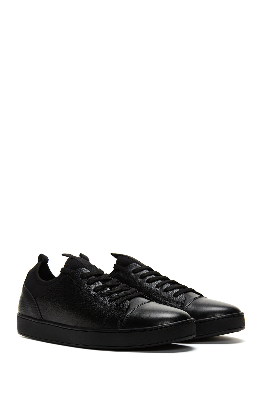 Men's Black Leather Sneaker