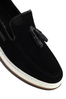 Erkek Siyah Süet Deri Casual Loafer | Derimod