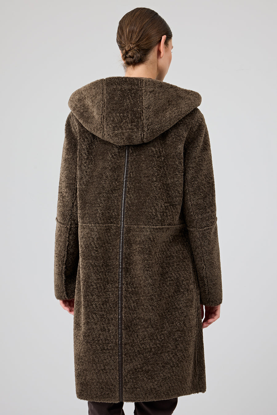 Fiorentini Women Brown Reversible Hooded Teddy Coat