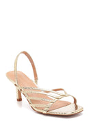 Women's Metallic Heeled Sandals | Derimod