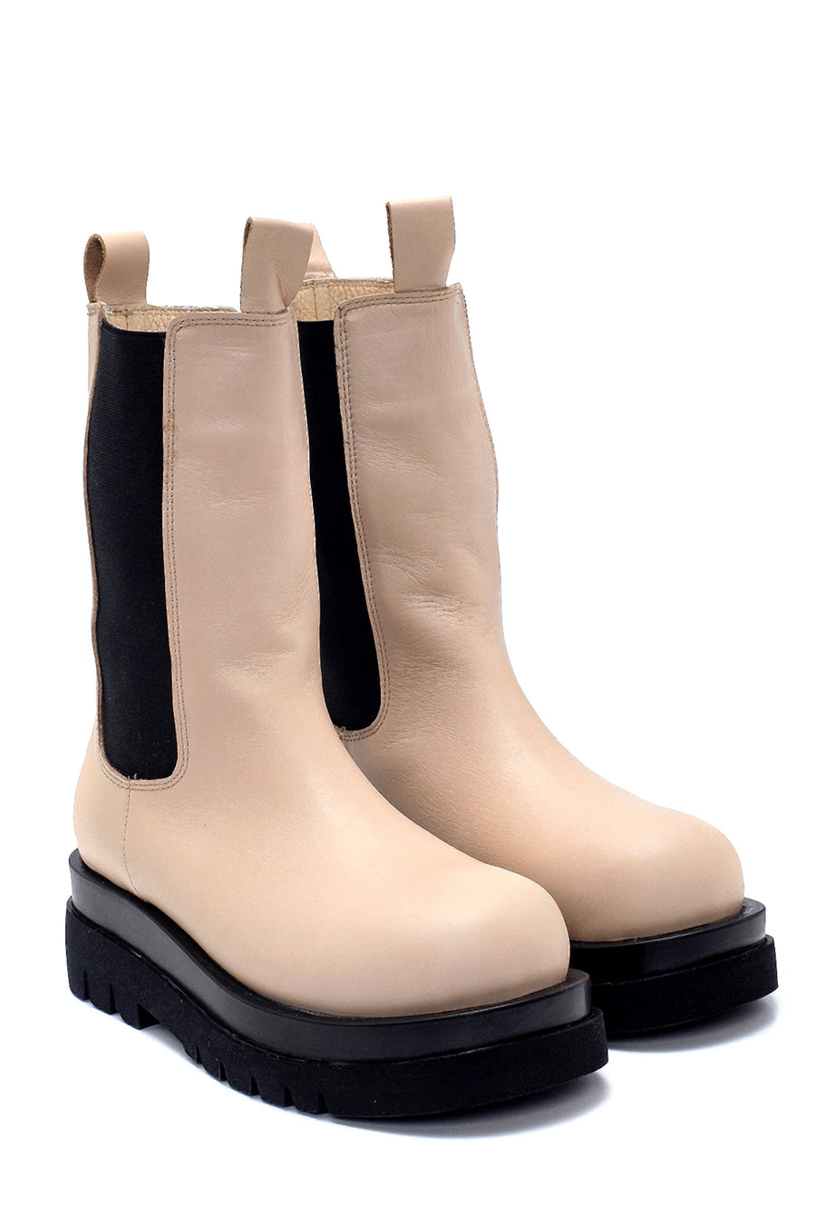 Women's Leather Thick Soled Boots