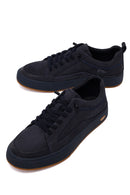 Erkek Lacivert Bağcıklı Nubuk Deri Sneaker | Derimod