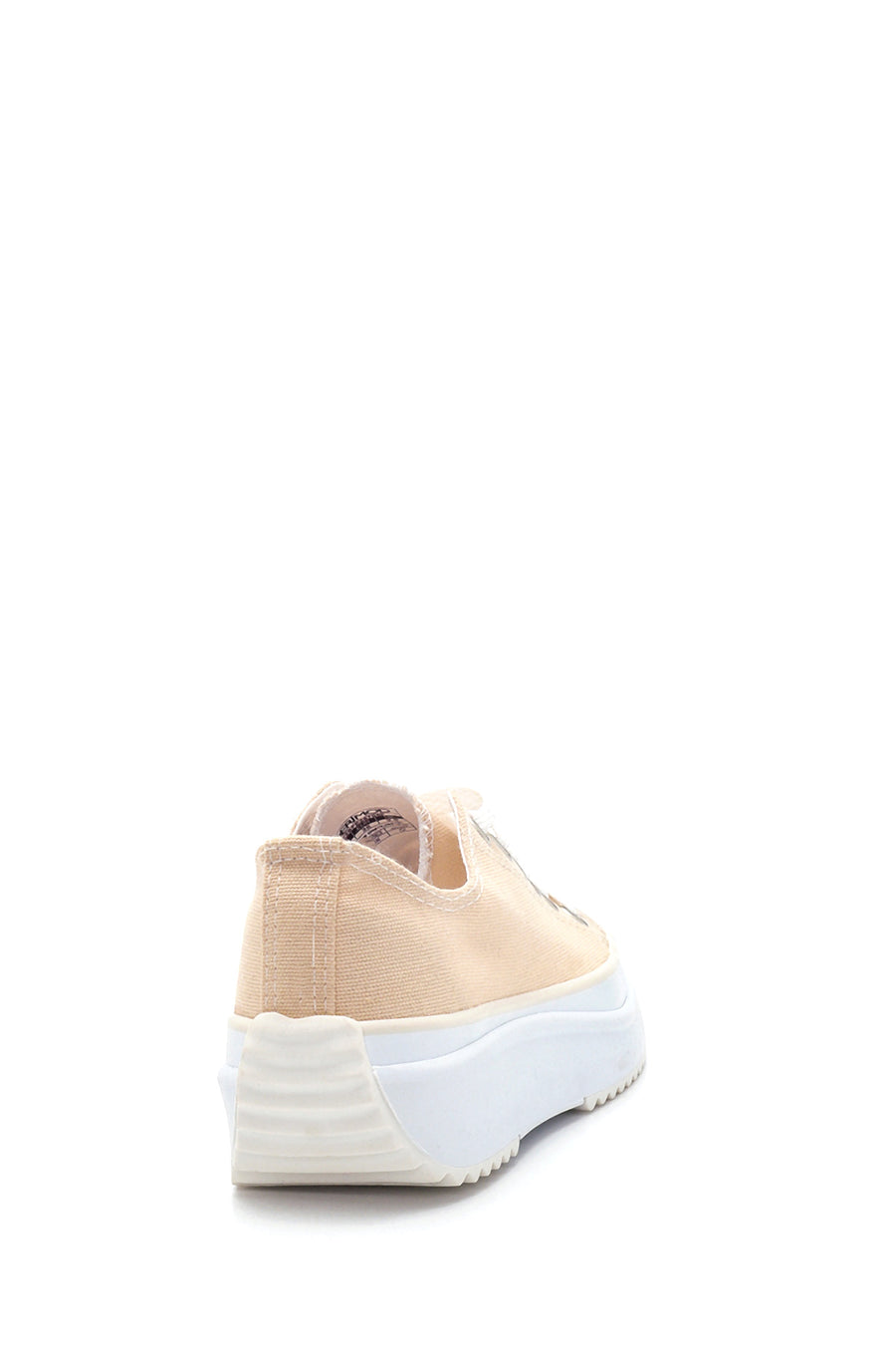 Kadın Bej Kalın Tabanlı Kumaş Sneaker