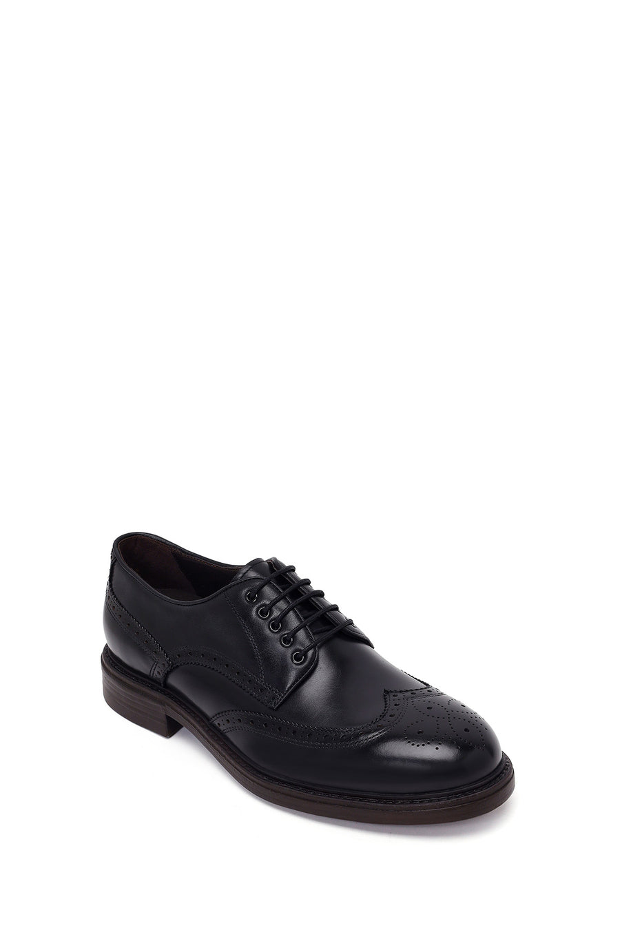Male Black Lace-Up Leather Casual Shoes