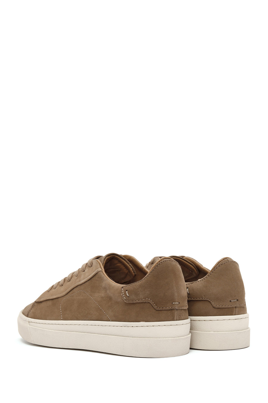 Erkek Bej Bağcıklı Nubuk Deri Sneaker