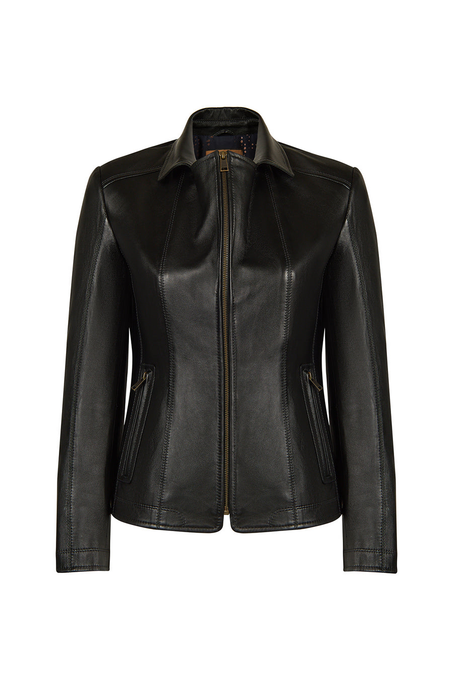 Martha Woman Black Short Leather Jacket