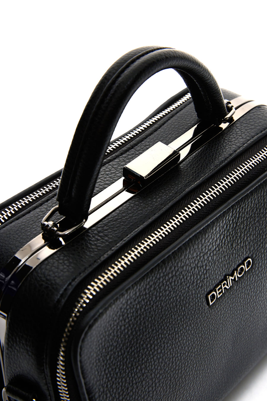 Woman Black Long-Strap Shoulder Bag