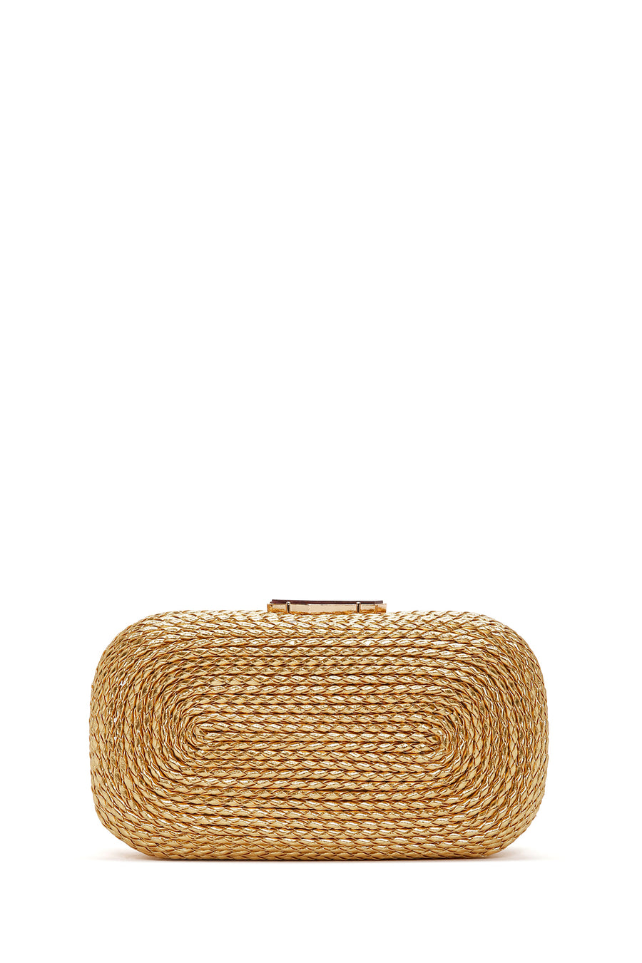 Women's Gold Long Chain Strap Knitted Evening Bag