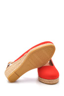Women's Red Wedge Heel Espadrilles | Derimod