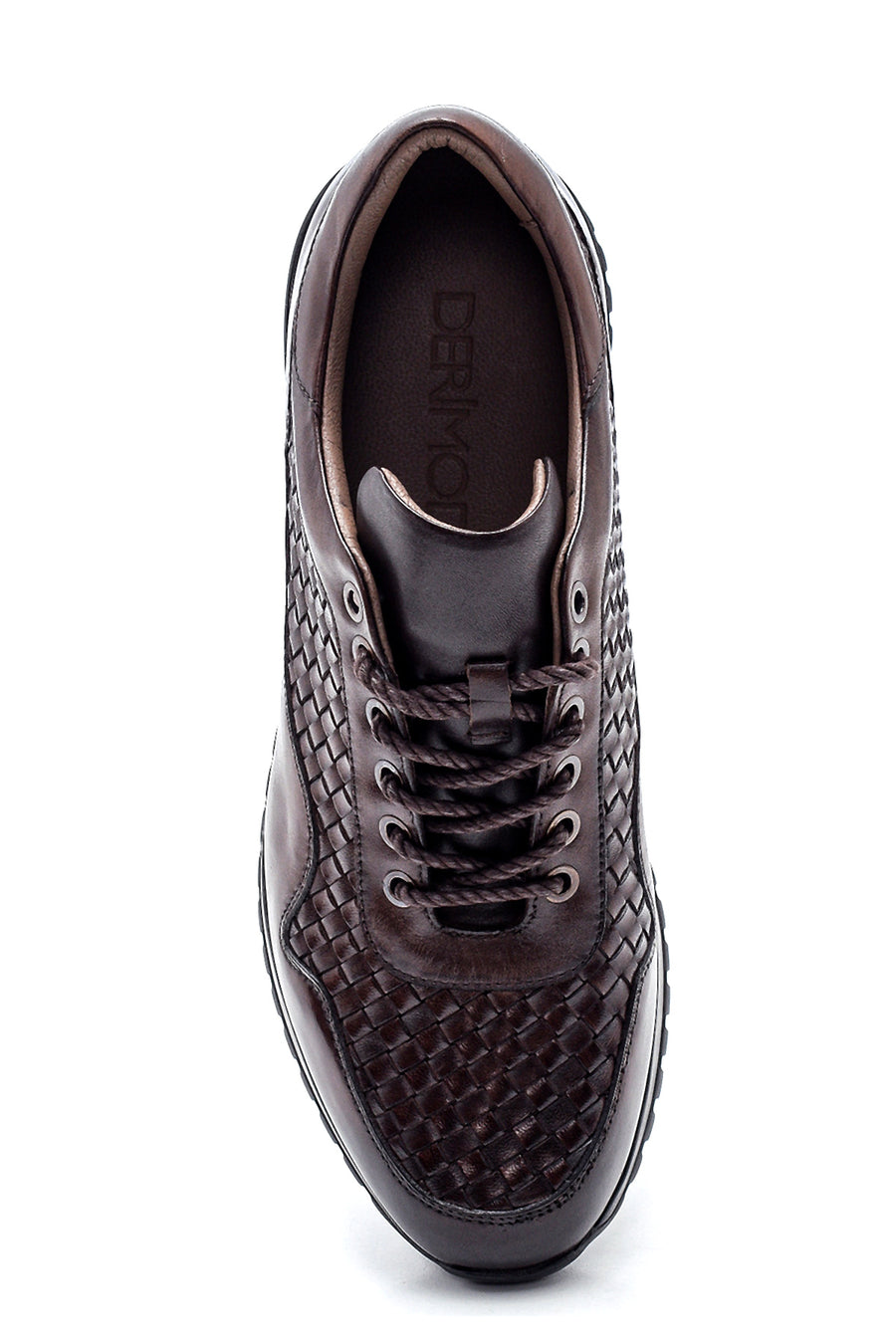 Erkek Deri Örgülü Sneaker