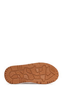 Women's Brown Thick Soled Suede Leather Slippers | Derimod