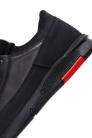 Men's Black Lace-up Leather Sneaker | Derimod