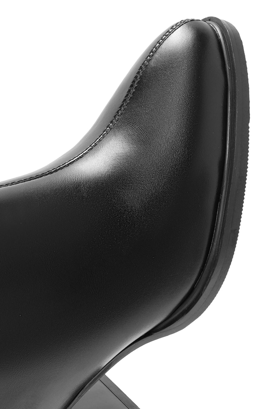 Women's Black Zippered Heeled Boots