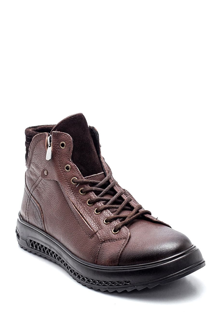 Men's Leather Zippered Sports Boots