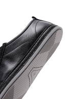 Erkek Siyah Deri Sneaker | Derimod