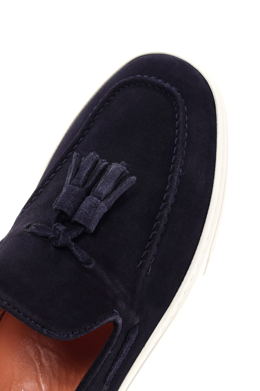 Derimod Fly Men's Navy Blue Suede Leather Casual Loafer