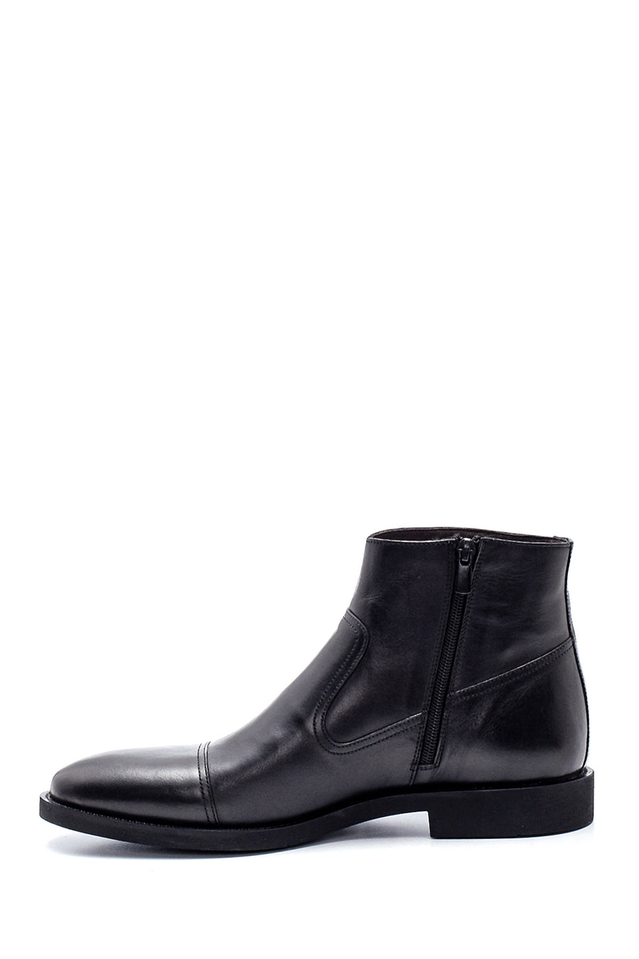 Men's Leather Zippered Classic Boots