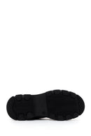 Women's Black Thick Soled Zippered Leather Comfort Boots | Derimod