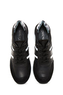 Kadın Siyah Deri Dolgu Topuklu Sneaker | Derimod