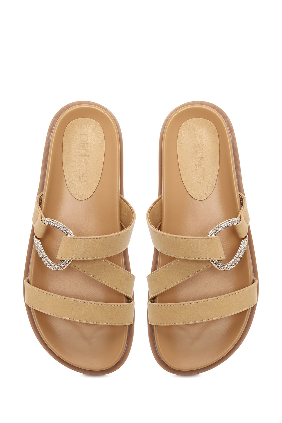 Women's Beige Stone Slippers