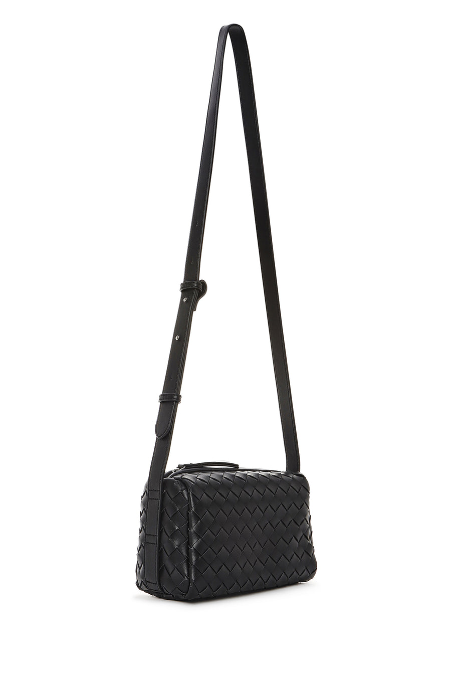 Women's Black Braided Crossbody Bag