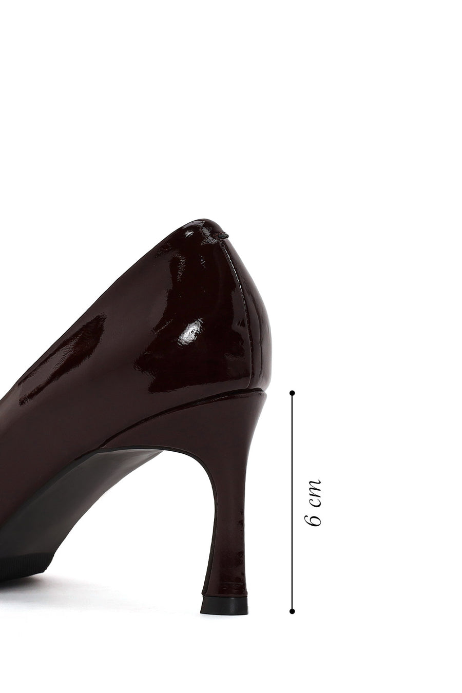 Woman Burgundy Thin-Heeled Patent Leather Leather Stiletto