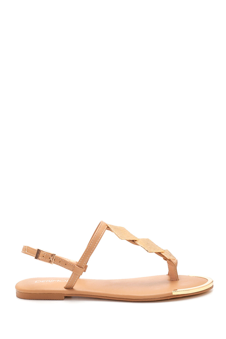 Women's Tan Flip Flops Sandals 22SFE491518 | Derimod