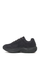 Erkek Gri Bağcıklı Kalın Tabanlı Kumaş Sneaker | Derimod