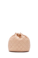 Women's Beige Long Strap Quilted Crossbody Bag | Derimod