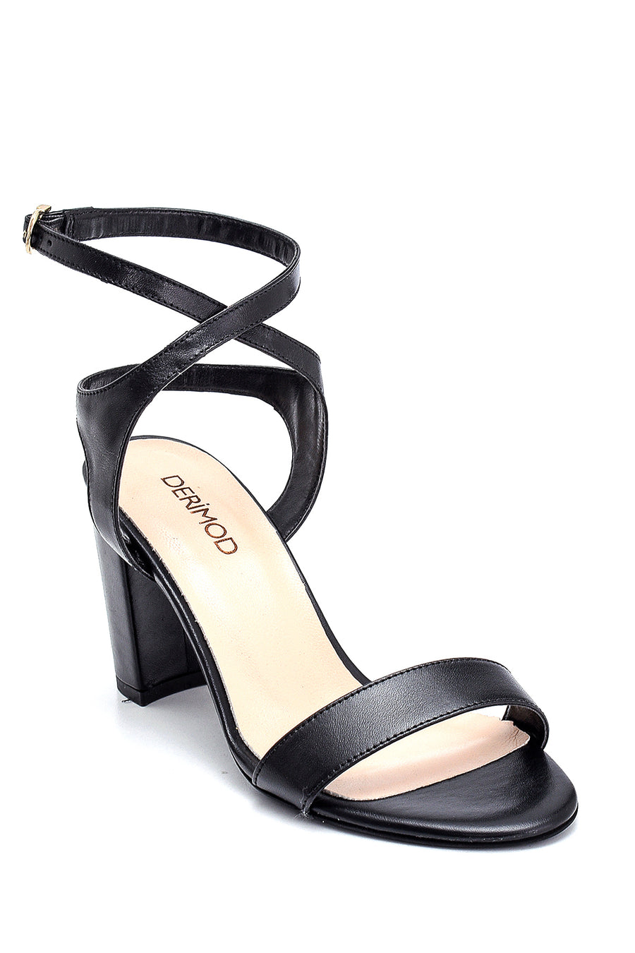 Women's Thick Heeled Leather Sandals