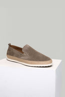 Mink Suede Leather Men's Espadrilles | Derimod