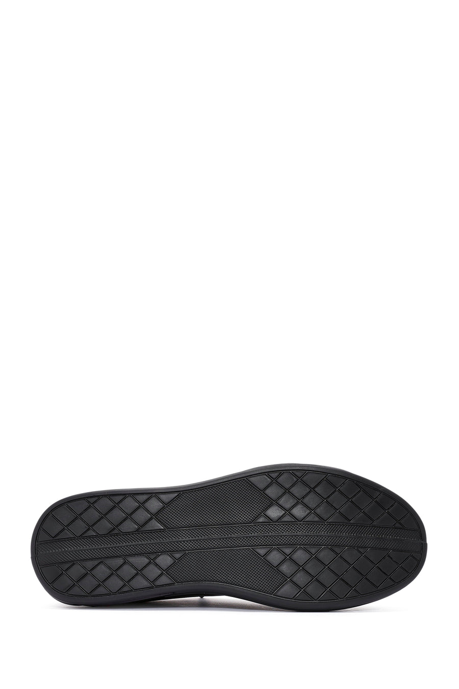 Male Black Lace-Up Leather Sneaker