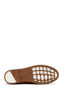 Woman Tan Tasselled Suede Leather Loafer | Derimod