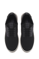Men's Black Lace-Up Fabric Sneakers | Derimod