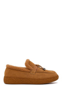 Kadın Camel Tokalı Kalın Tabanlı Süet Deri Teddy Loafer | Derimod